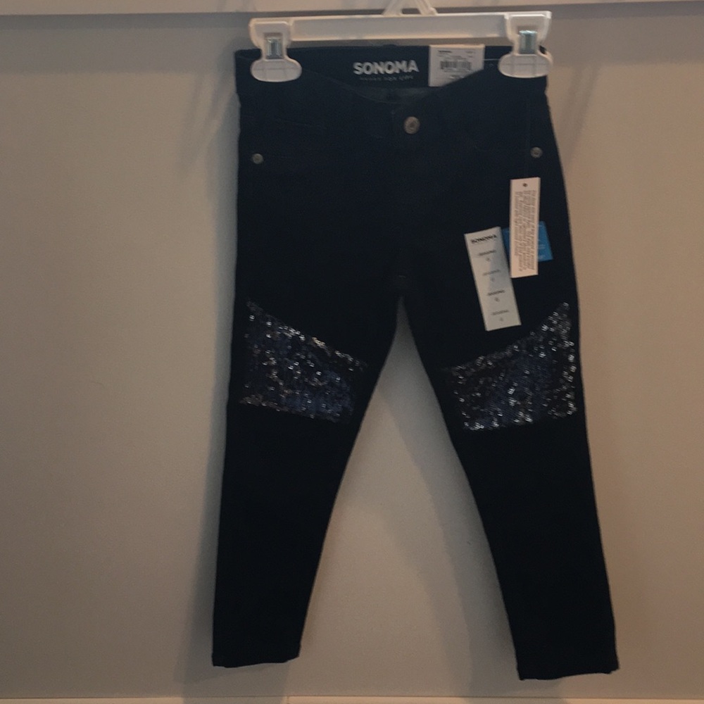 Navy Blue Jeggings with Sequins